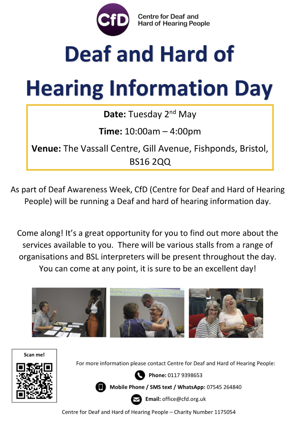 Deaf and hard of hearing information day poster